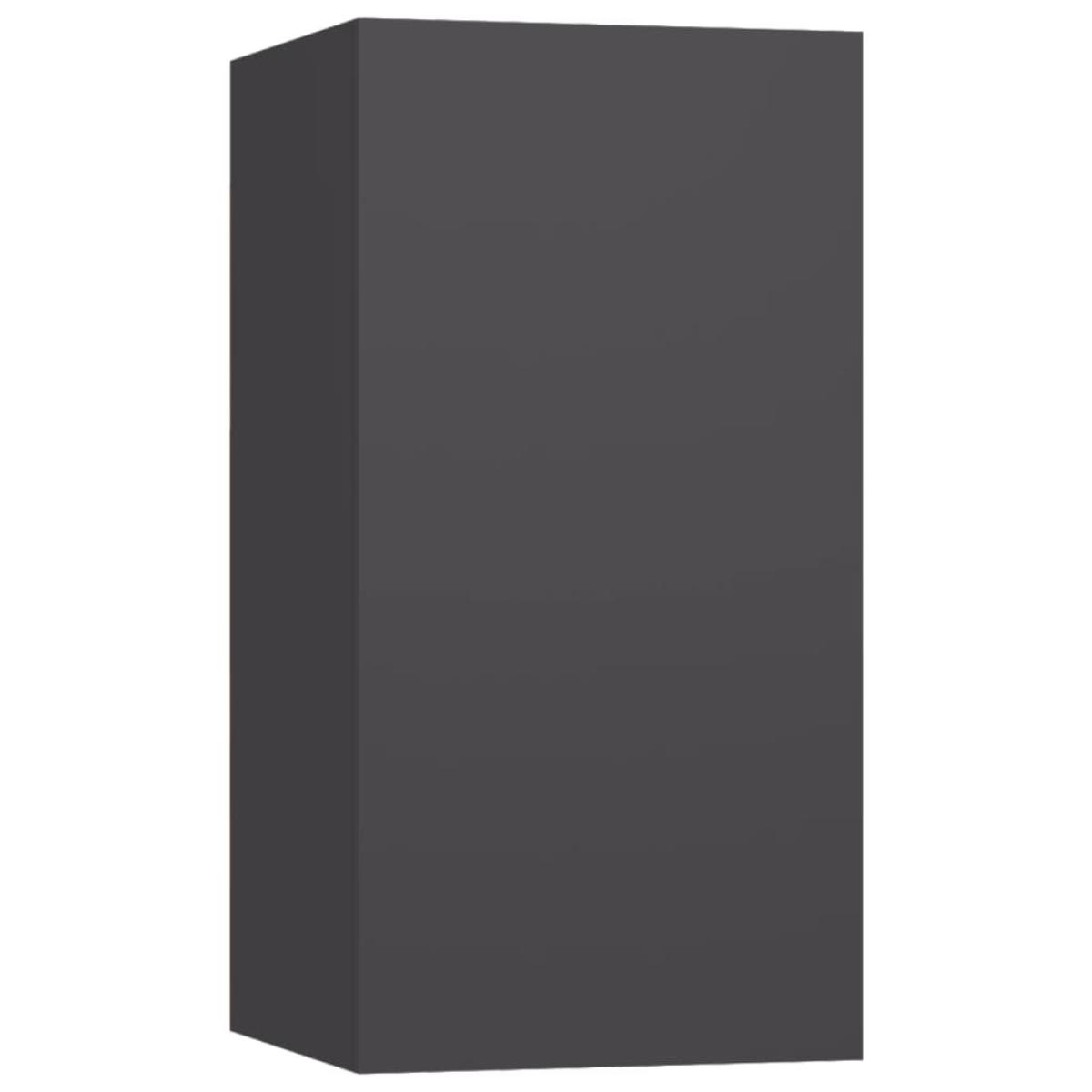 Juego de mueble para TV de 4 piezas aglomerado gris