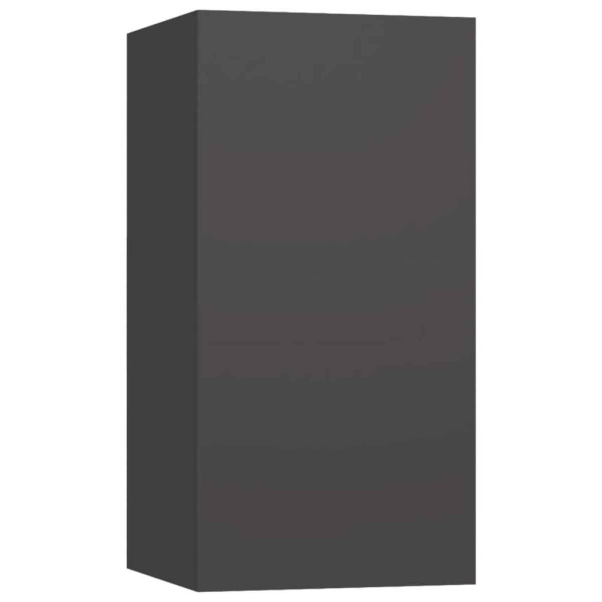 Muebles para TV 4 unidades aglomerado gris 30,5x30x60 cm