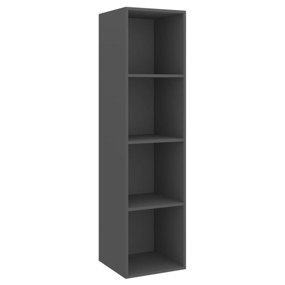 Muebles de pared para TV 2 uds aglomerado gris