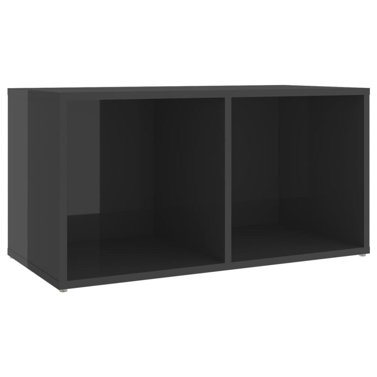 Juego de mueble para TV de 3 piezas aglomerado gris brillante