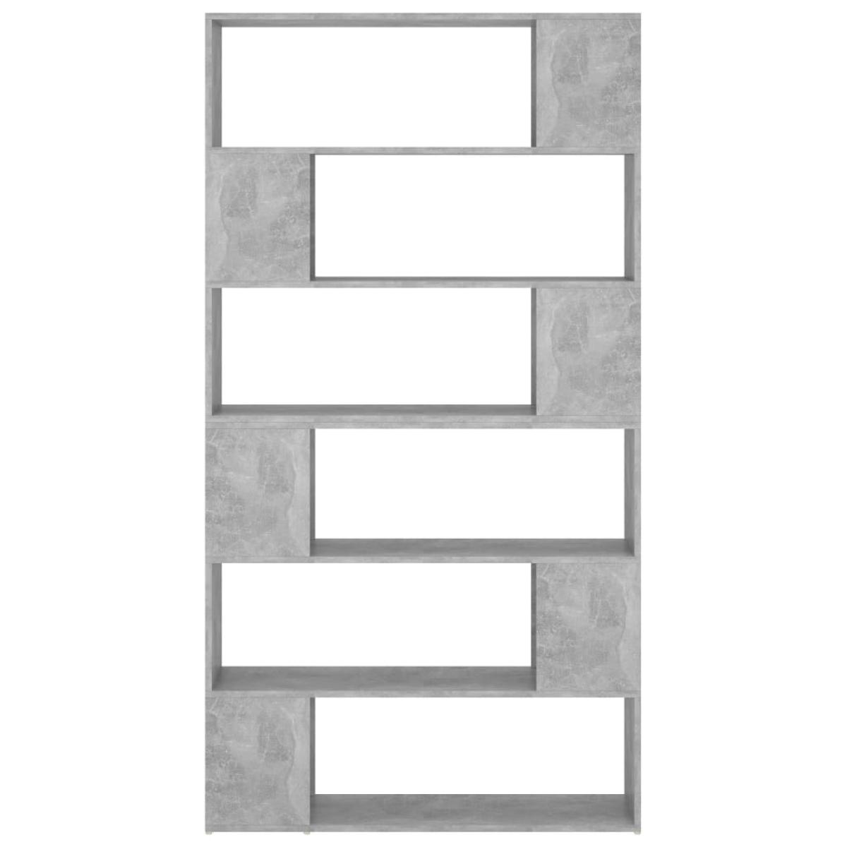 Estantería divisor de espacios gris hormigón 100x24x188 cm