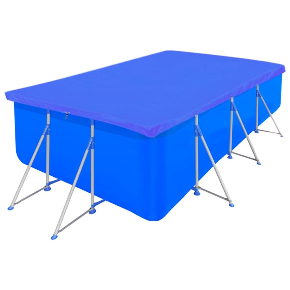 Cubierta de piscina 2 unidades rectangular PE 400x207cm 90 g/m²