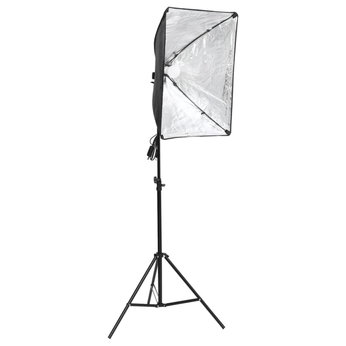 Kit de estudio fotográfico con softbox y fondo