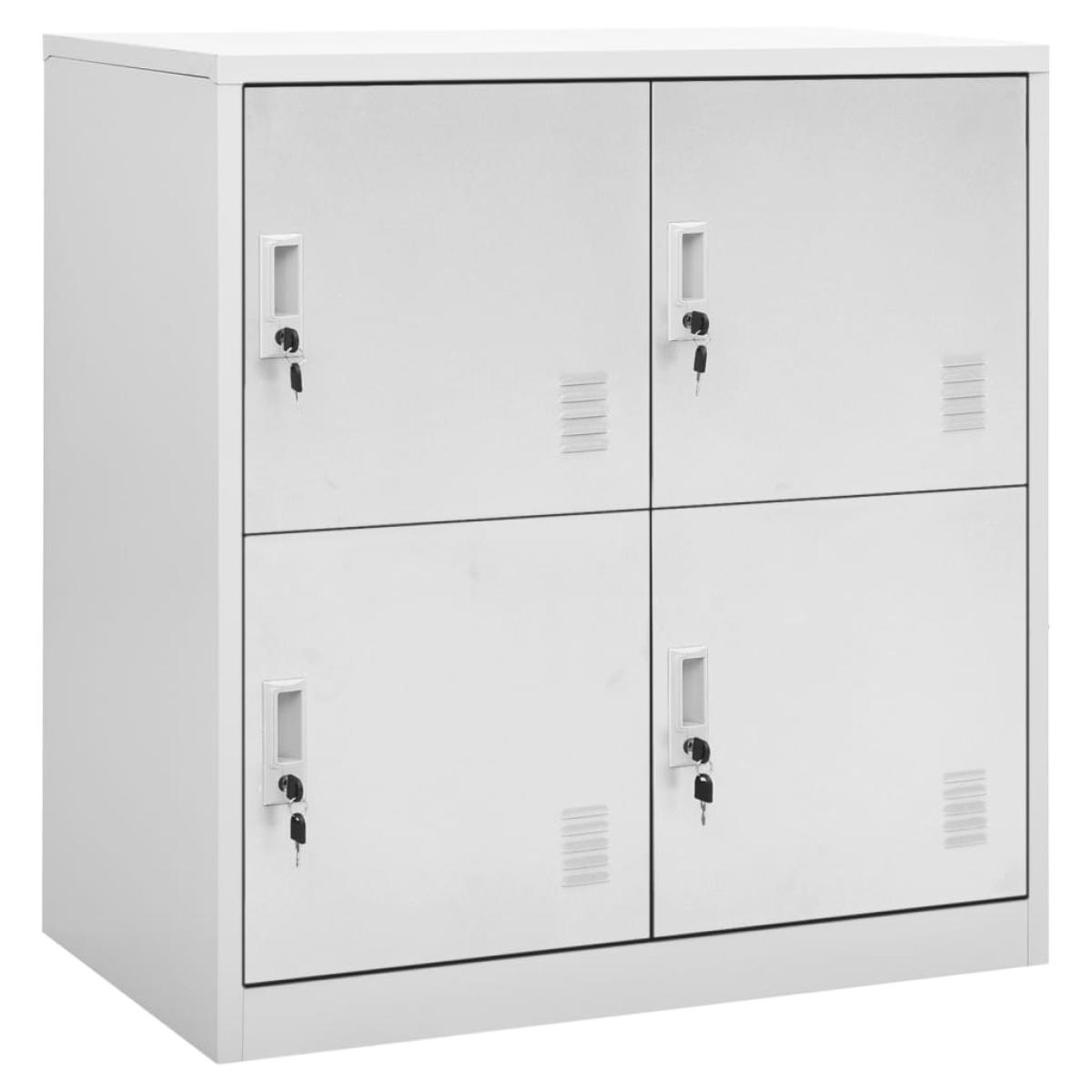 Armarios taquilla 5 uds de acero gris claro 90x45x92,5 cm