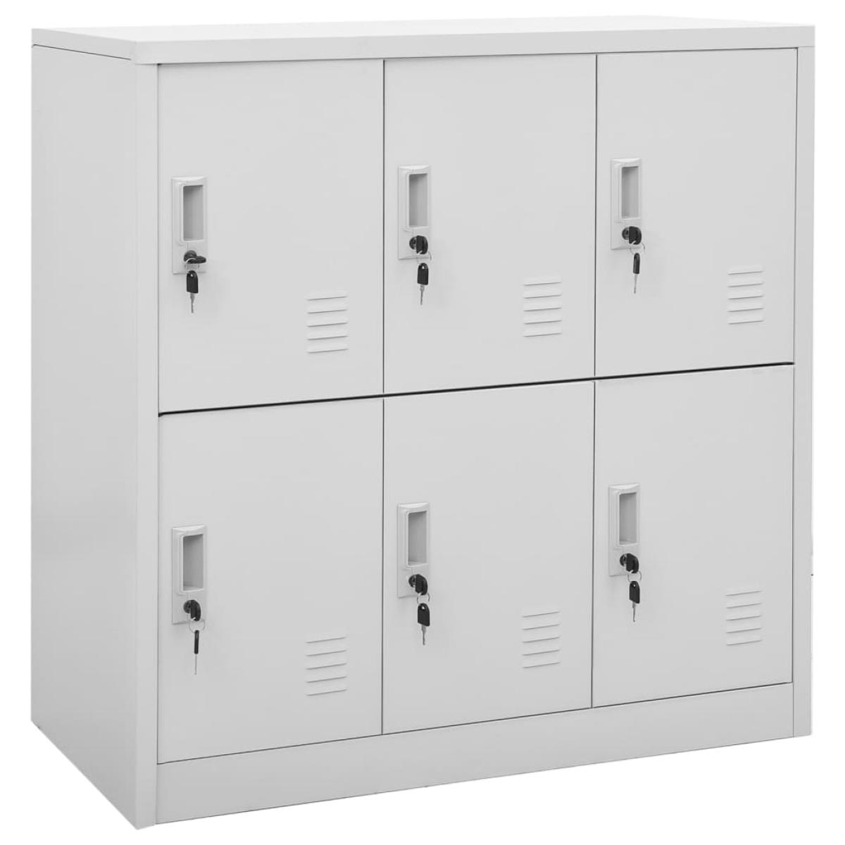 Armarios taquilla 5 uds de acero gris claro 90x45x92,5 cm