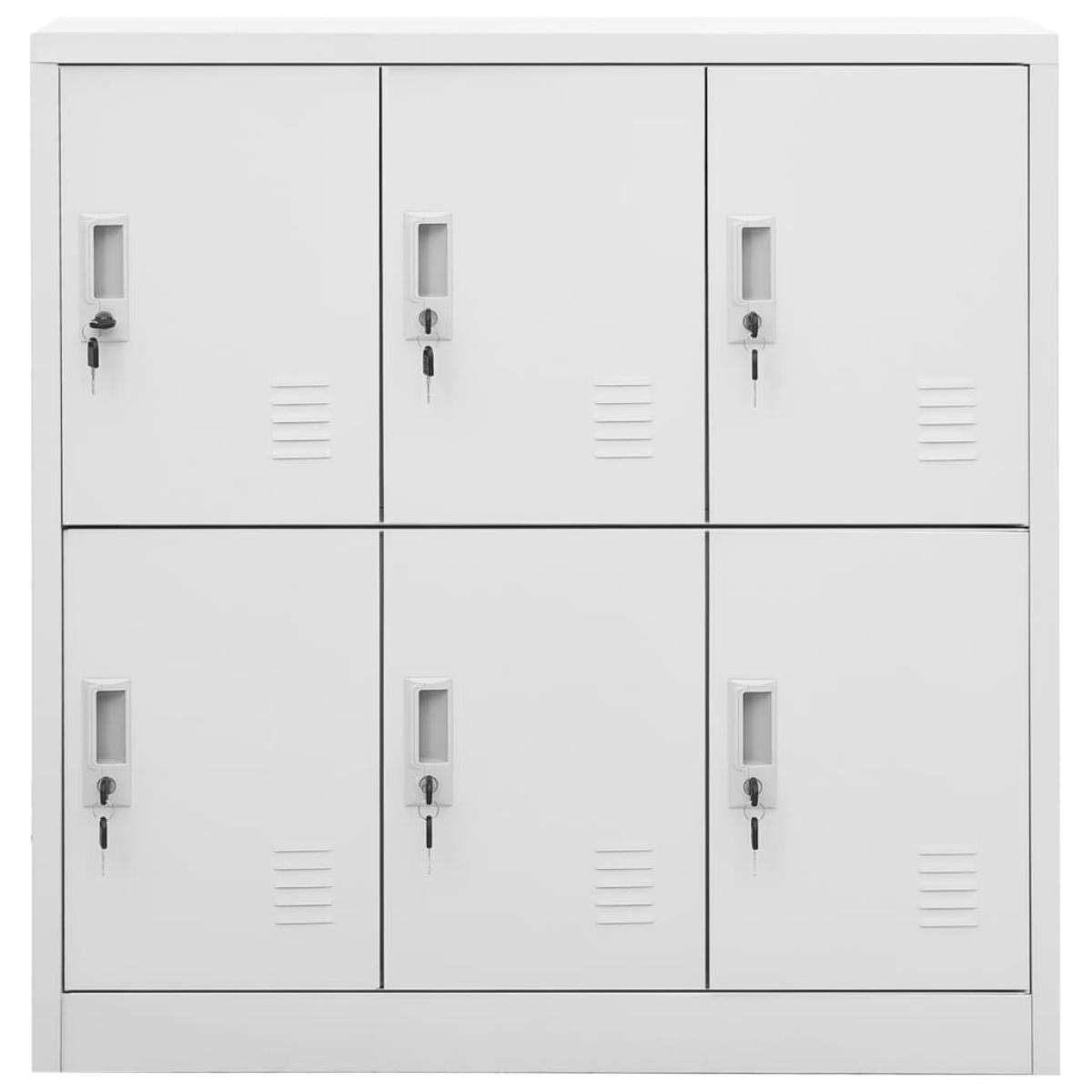 Armarios taquilla 5 uds de acero gris claro 90x45x92,5 cm