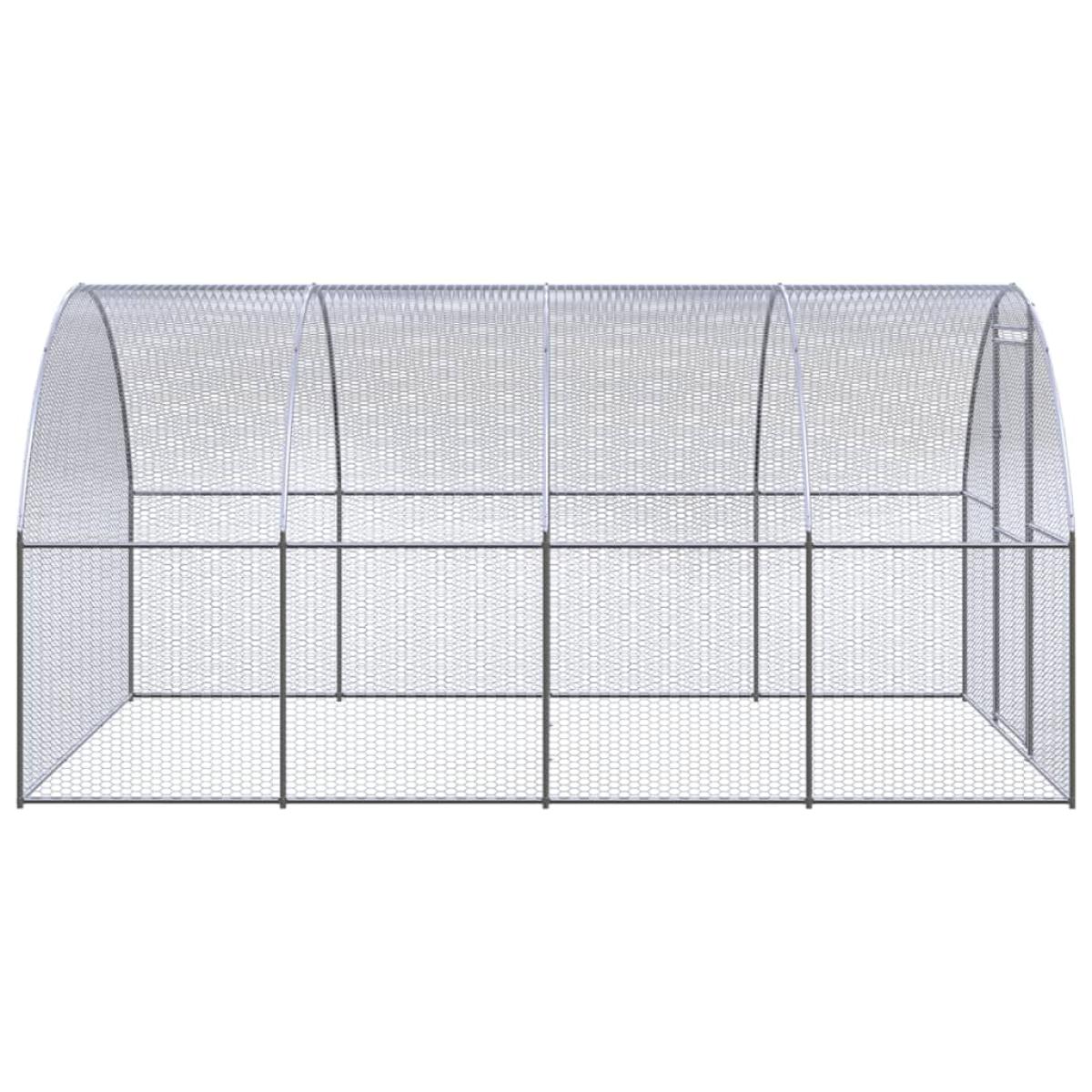 Gallinero de exterior de acero galvanizado 3x4x2 m