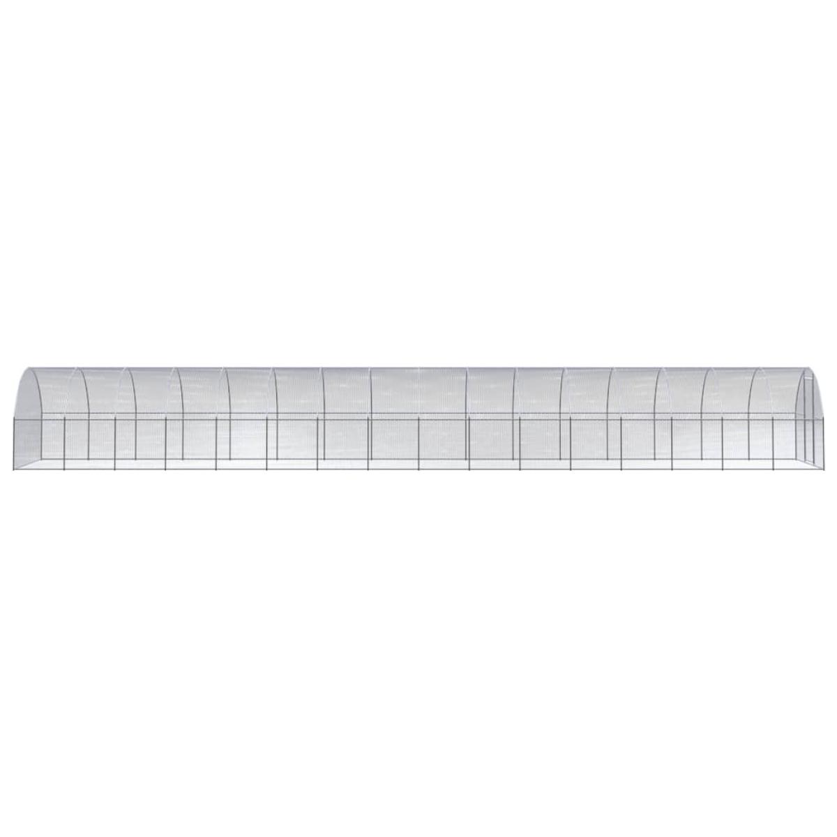 Gallinero de exterior de acero galvanizado 3x16x2 m
