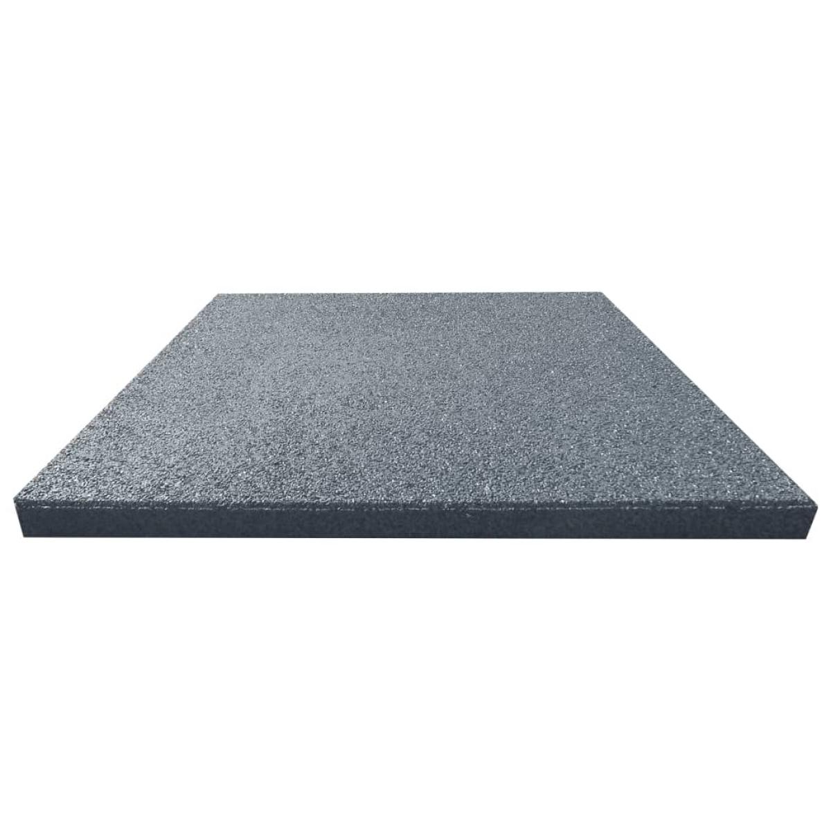 Losetas de goma protección de caídas 18 uds gris 50x50x3 cm
