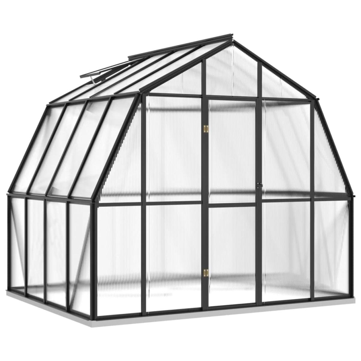 Invernadero con estructura de aluminio gris antracita 6,43 m²