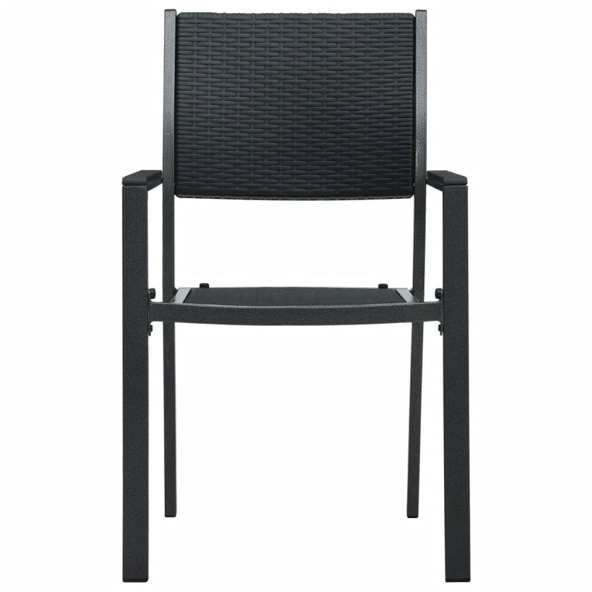 Juego de comedor de jardín 3 piezas negro