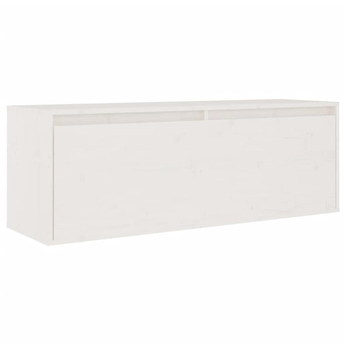 Muebles para TV 5 piezas madera maciza de pino blanco