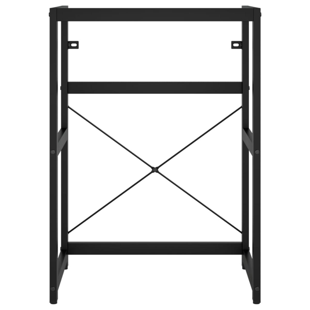 Estructura de baño con lavabo incorporado hierro negro