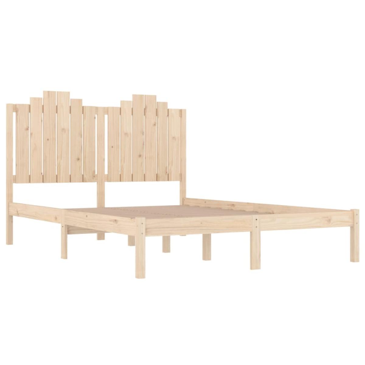 Estructura de cama madera maciza de pino super king 180x200 cm