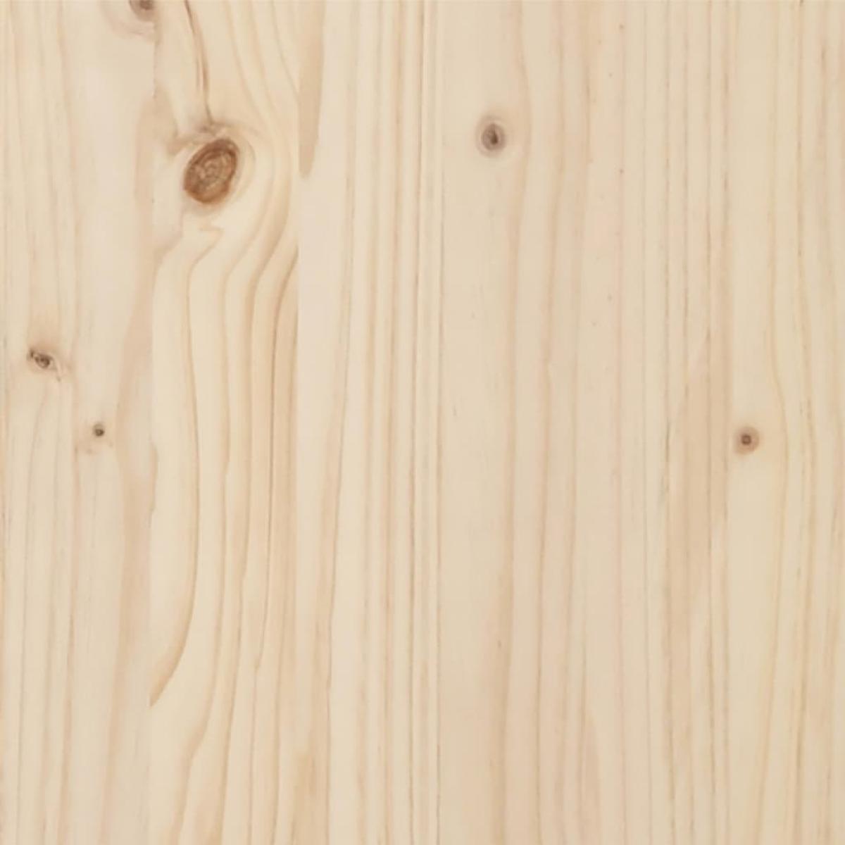 Estructura de cama doble pequeña madera maciza 120x190 cm