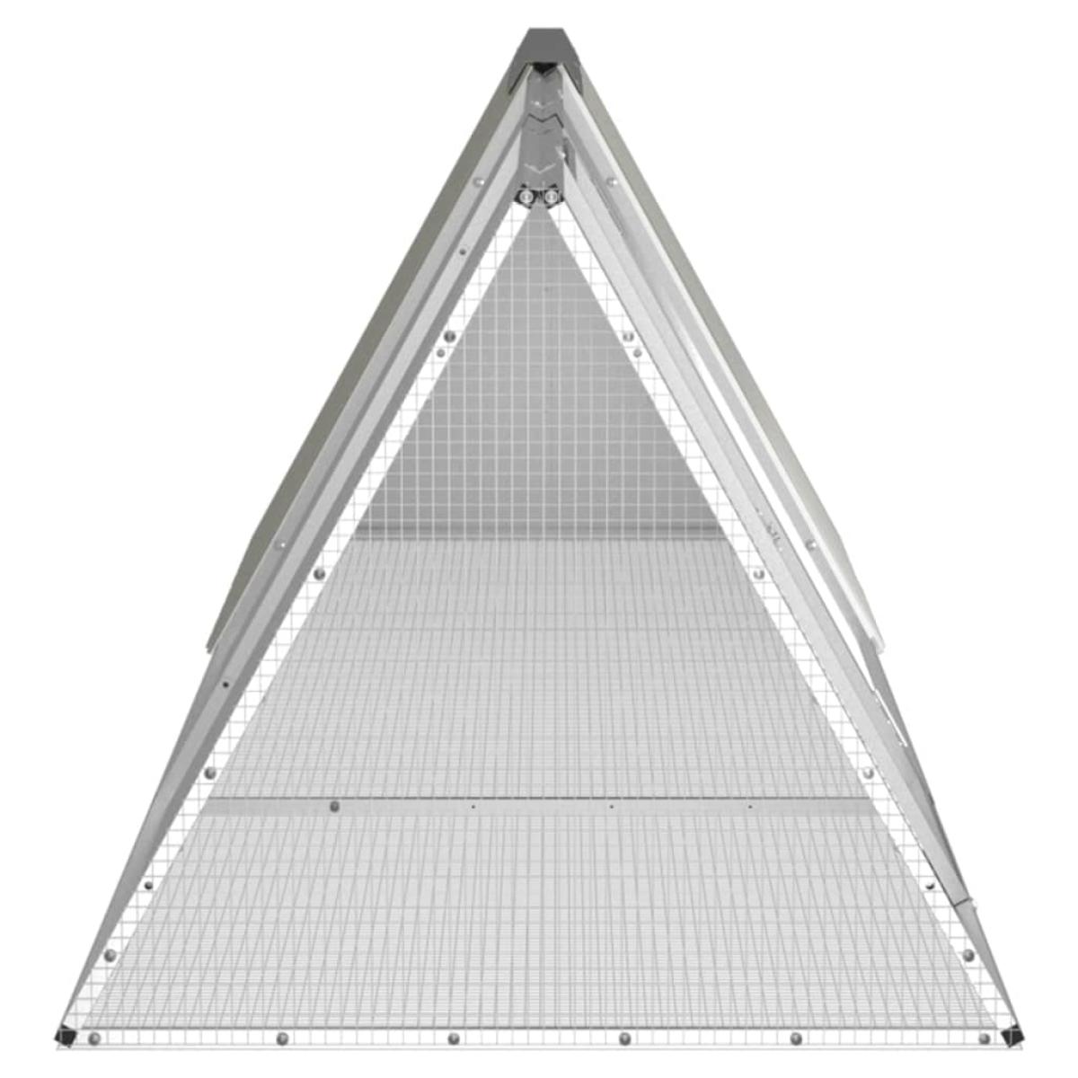 Jaula para conejos acero galvanizado gris 302,5x80,5x71 cm