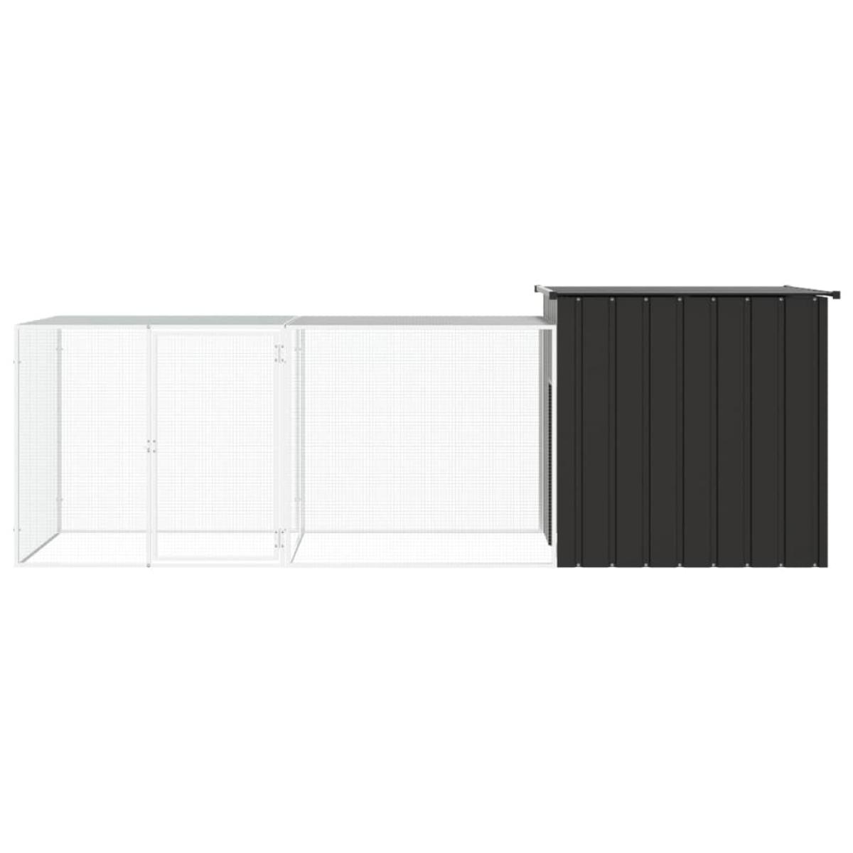 Jaula de gallinas acero galvanizado antracita 300x91x100 cm