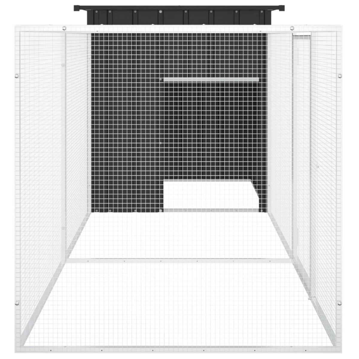 Jaula de gallinas acero galvanizado antracita 300x91x100 cm