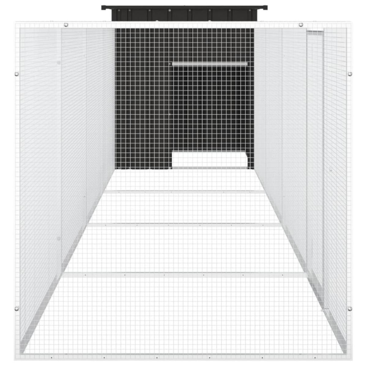Jaula de gallinas acero galvanizado antracita 500x91x100 cm