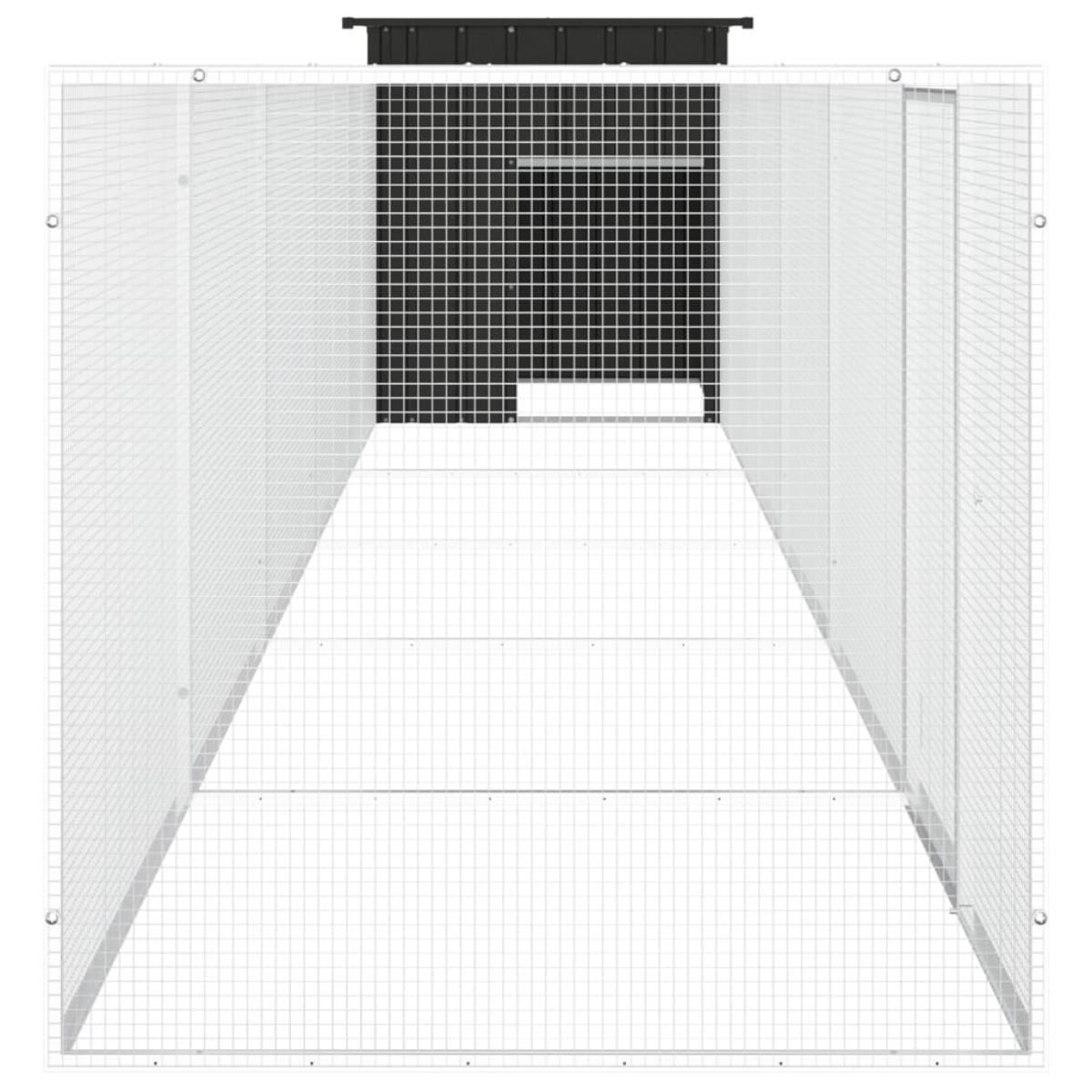 Jaula de gallinas acero galvanizado antracita 600x91x100 cm