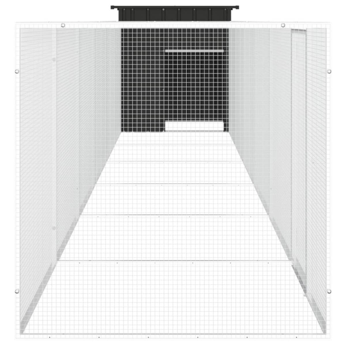 Jaula de gallinas acero galvanizado antracita 700x91x100 cm