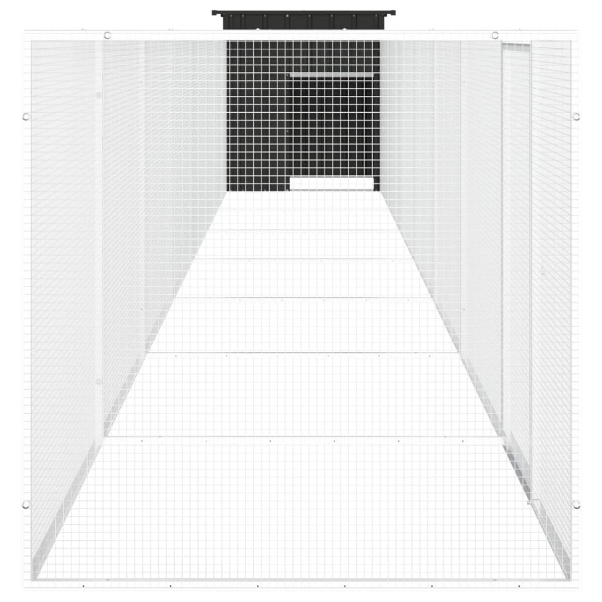 Jaula de gallinas acero galvanizado antracita 800x91x100 cm
