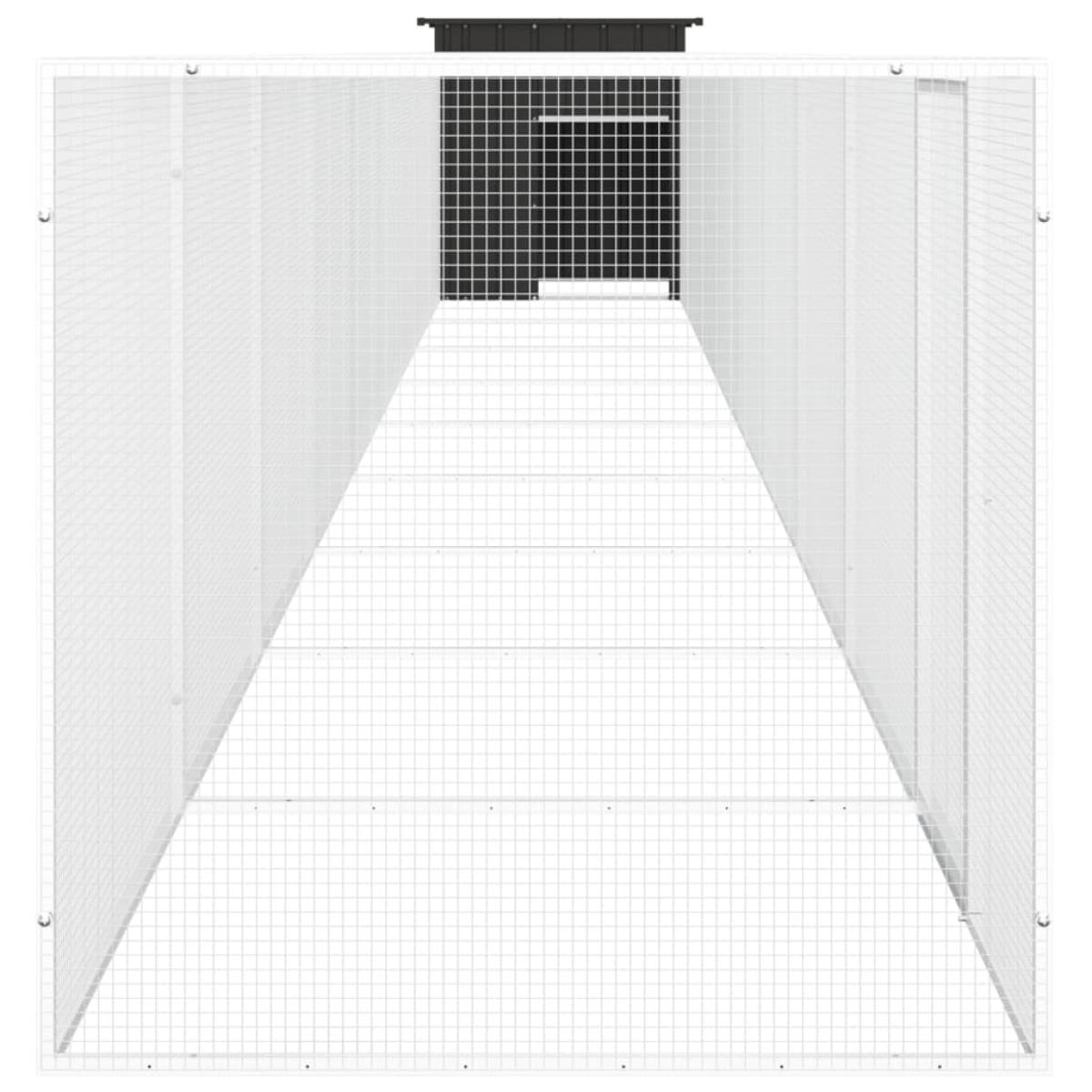 Jaula de gallinas acero galvanizado antracita 1000x91x100 cm
