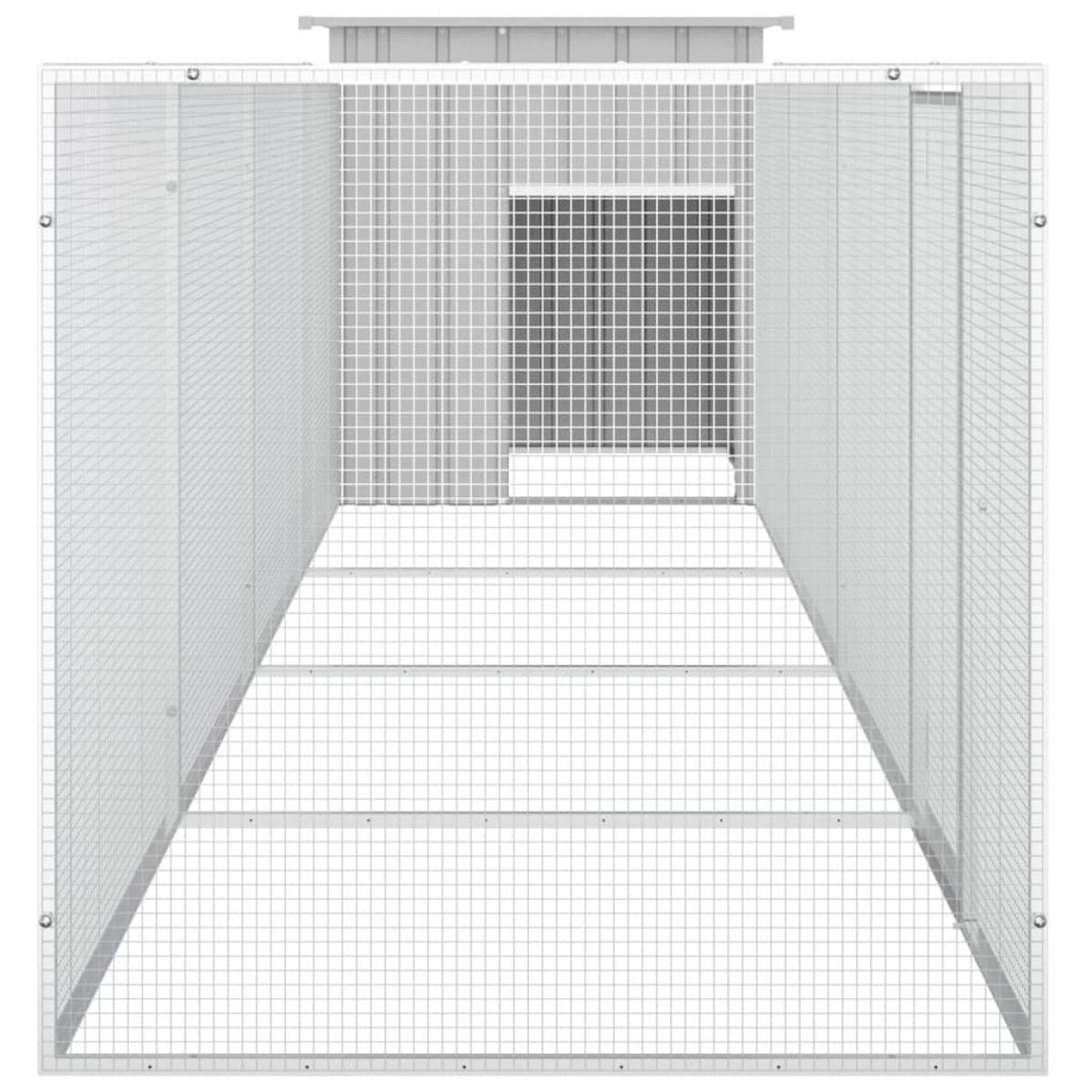 Gallinero de acero galvanizado gris 500x91x100 cm