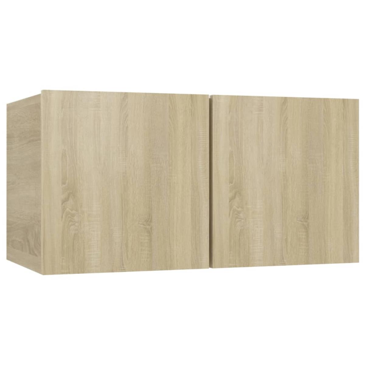 Set de muebles para TV 6 pzas madera contrachapada roble sonoma