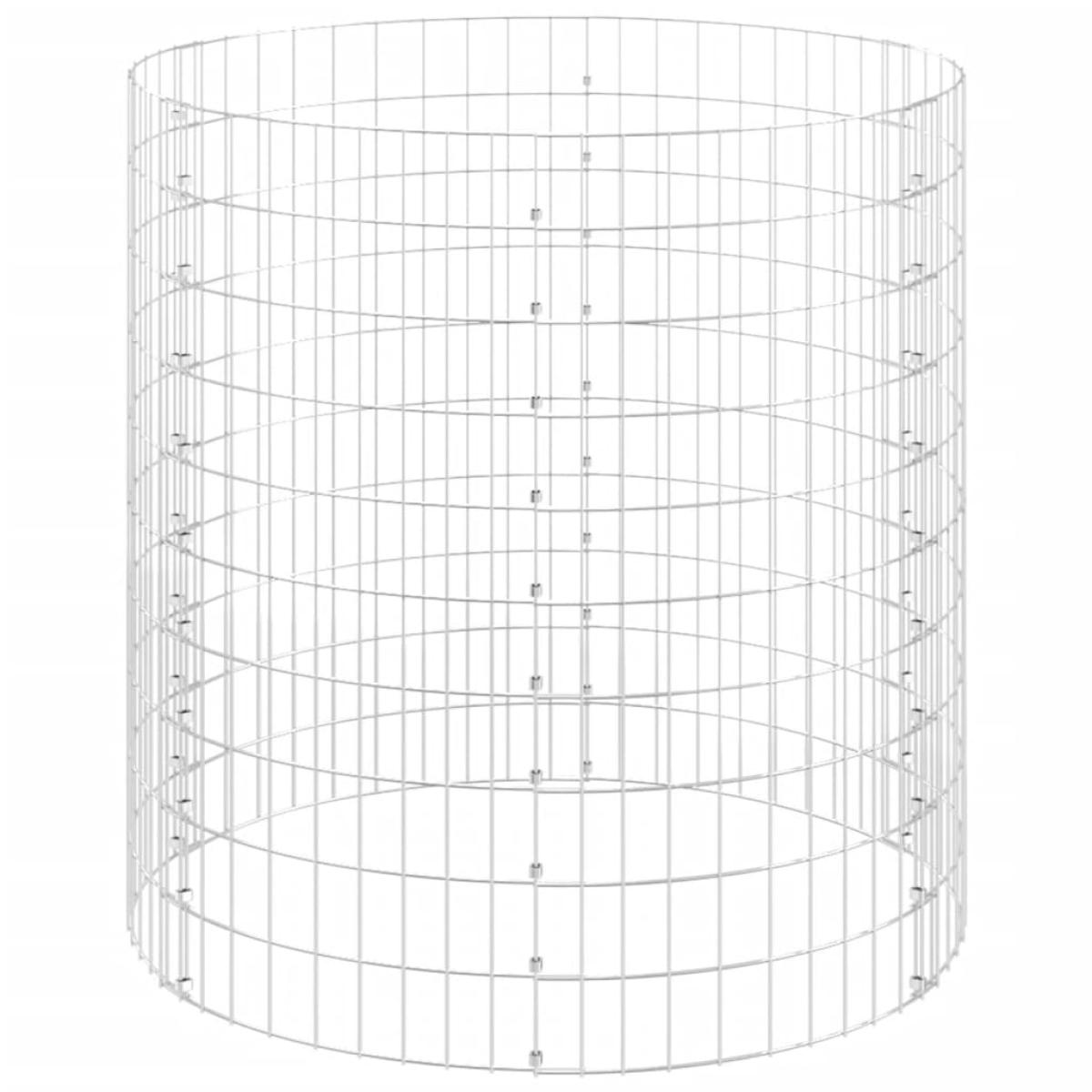 Compostador de jardín acero galvanizado Ø100x100 cm