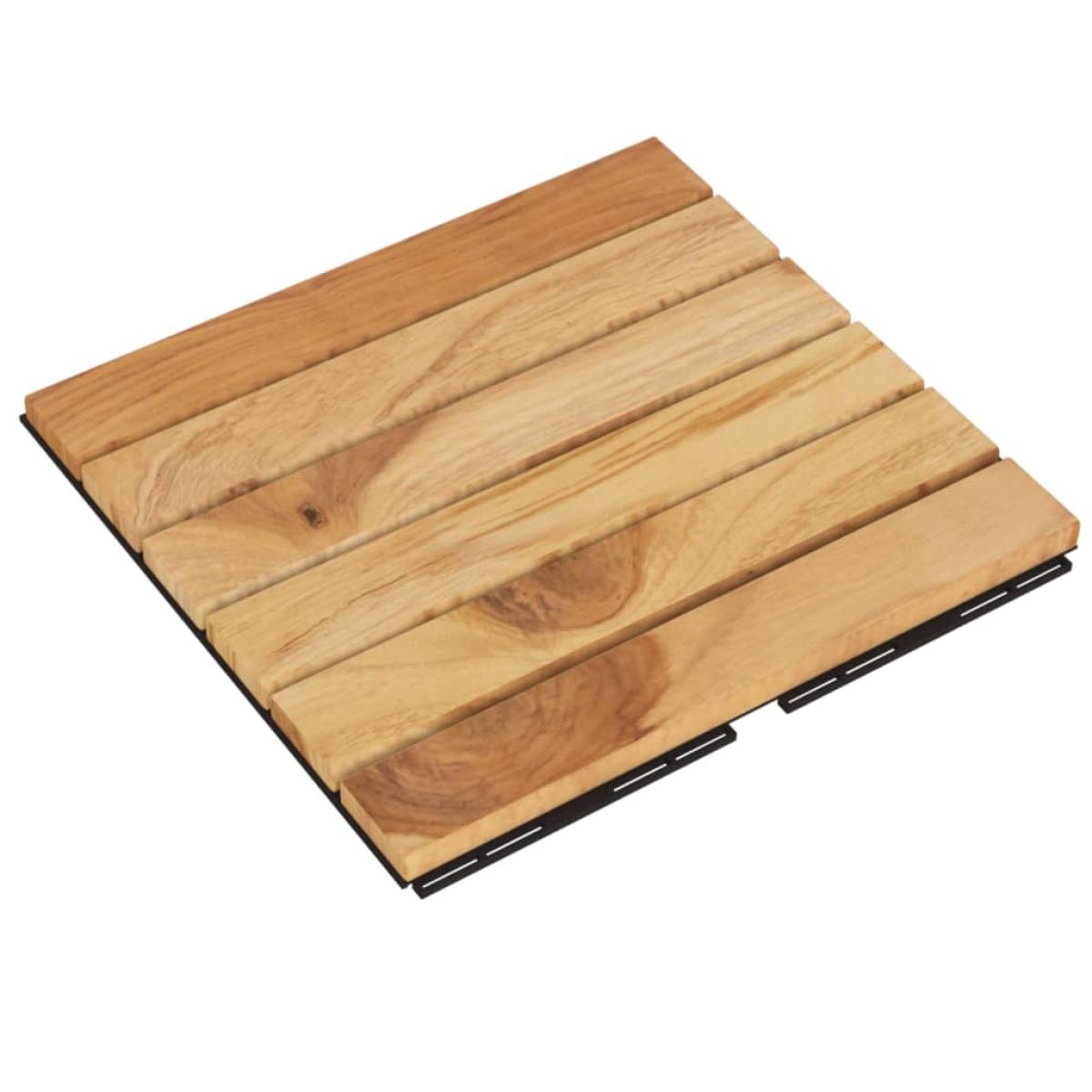 Baldosas de terraza 20 uds madera teca patrón vertical 30x30 cm