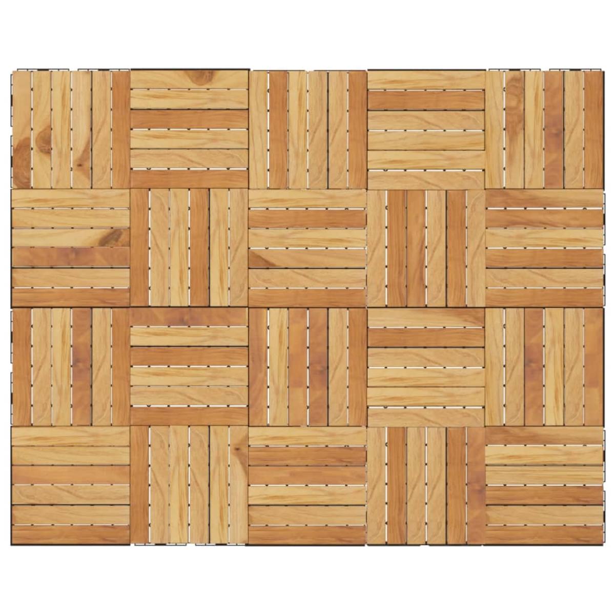 Baldosas de terraza 20 uds madera teca patrón vertical 30x30 cm