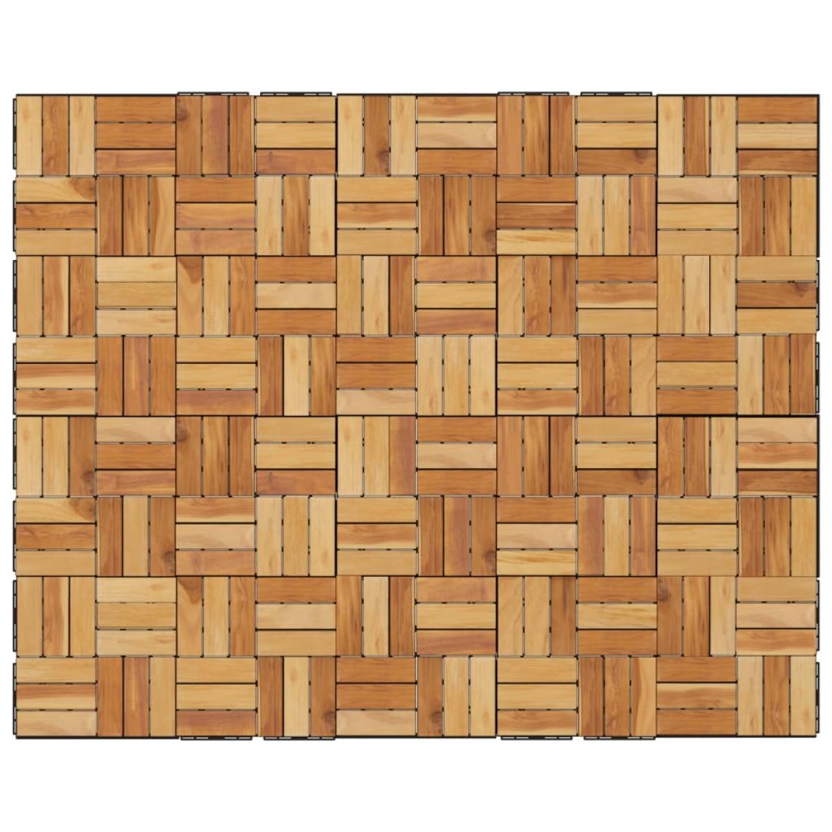 Baldosas de terraza 20 uds madera maciza teca 30x30 cm