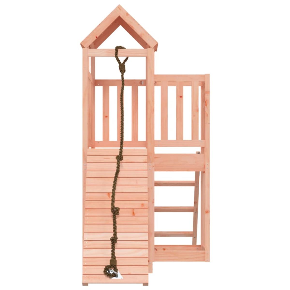 Casita infantil con pared de escalada madera abeto Douglas