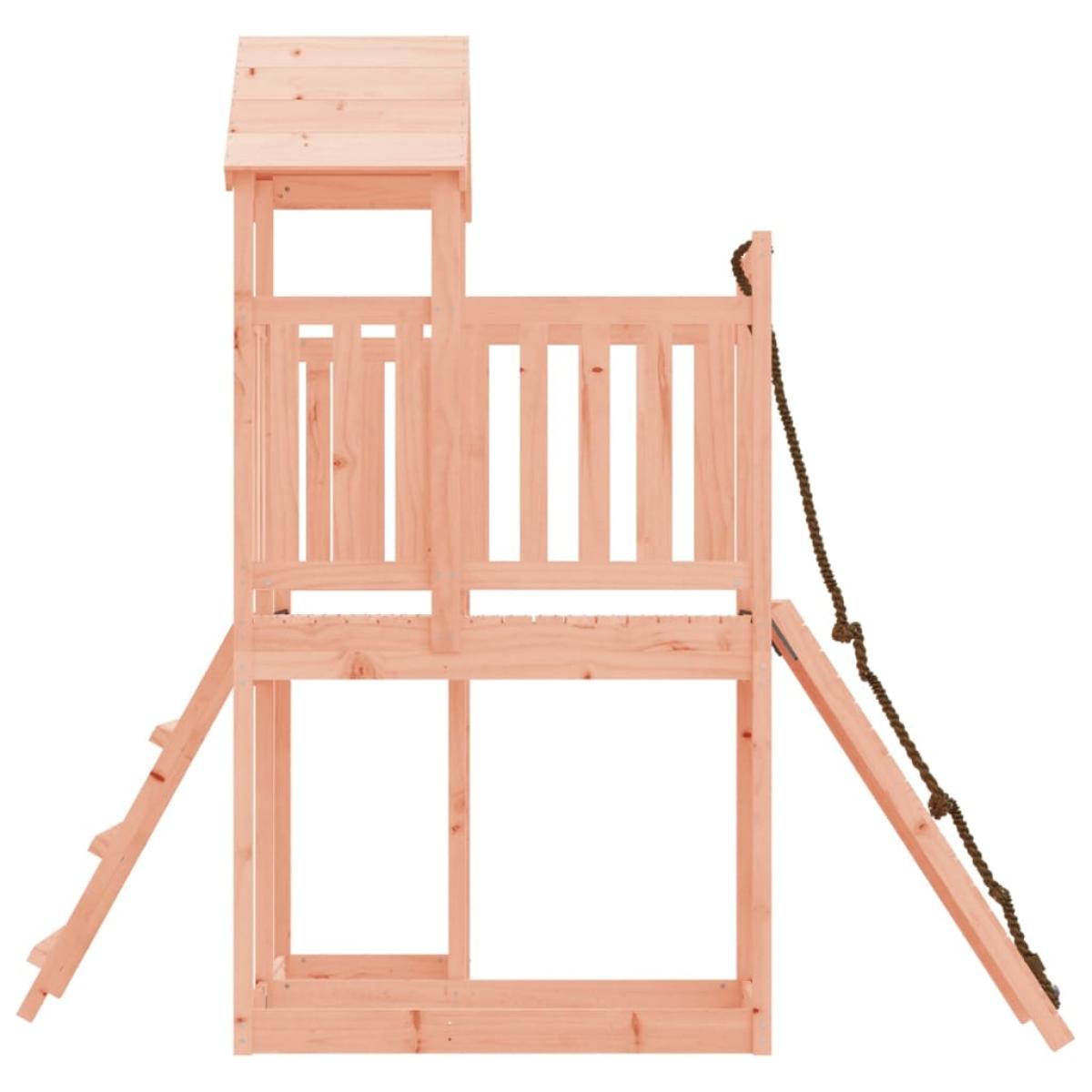 Casita infantil con pared de escalada madera abeto Douglas