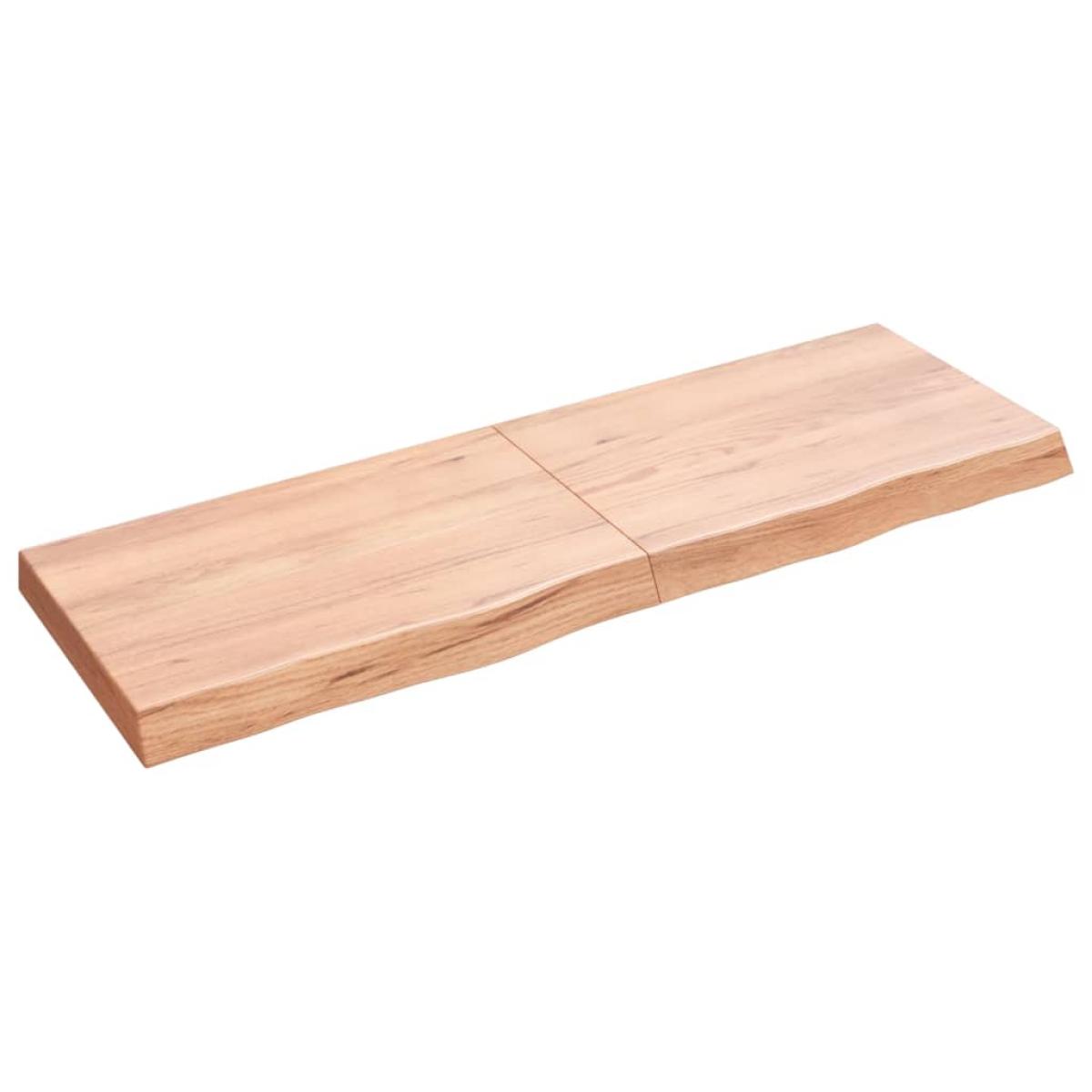 Tablero de mesa madera roble tratada marrón claro 120x40x6 cm