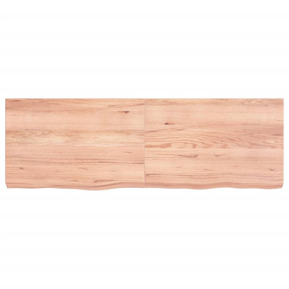 Tablero de mesa madera roble tratada marrón claro 120x40x6 cm