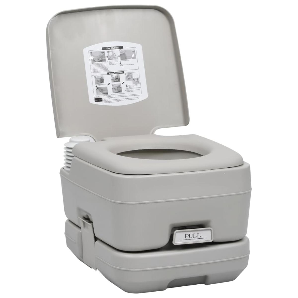 Juego inodoro con lavabo y depósito agua portátil para camping