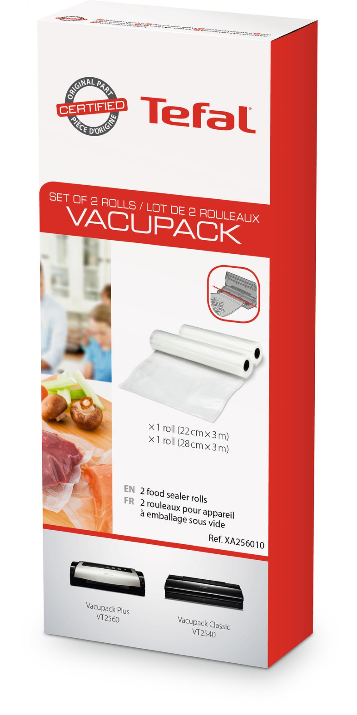 PAQUETE 2 ROLLOS BOLSAS TEFAL XA2560 22X3-28X3