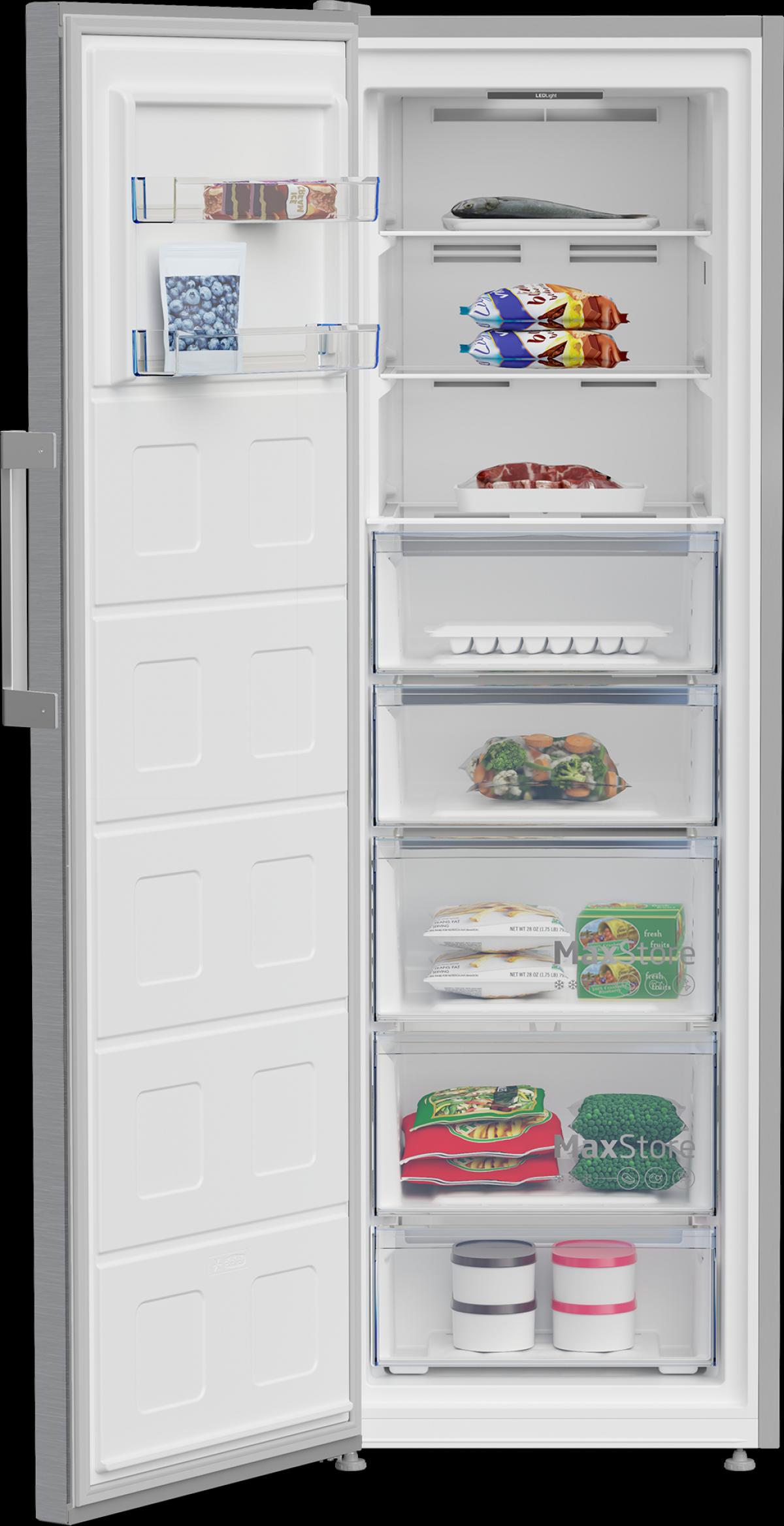 CONGELADOR VERTICAL BEKO B3RMFNE314XB 186,5X59,7 NF E INOX