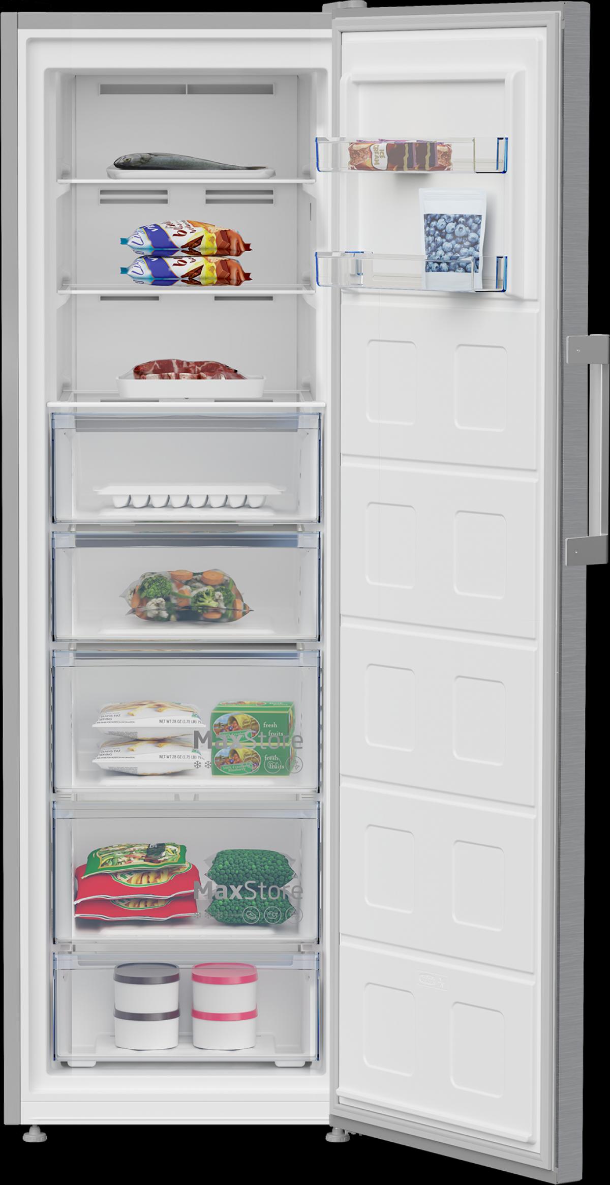 CONGELADOR VERTICAL BEKO B3RFNE314XB 186,5X59,7 NF E INOX