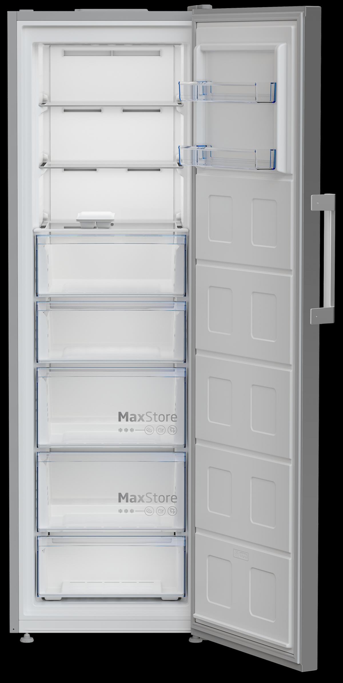 CONGELADOR VERTICAL BEKO B3RFNE314XB 186,5X59,7 NF E INOX