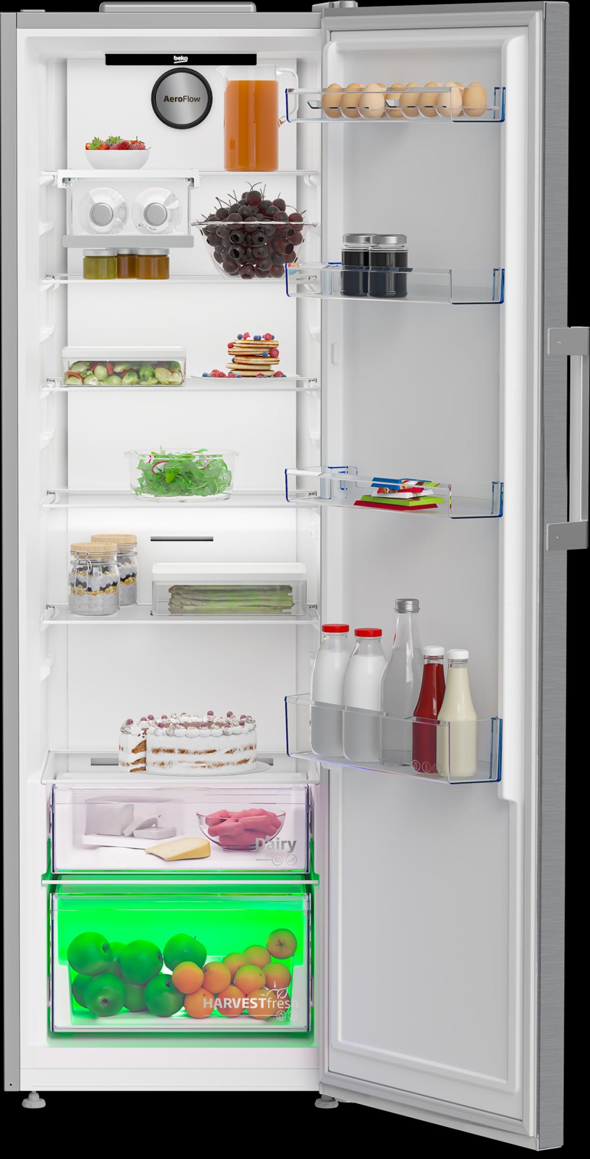 FRIGORIFICO 1P BEKO B3RMLNE444HXB 186,5X59,7 NF E INOX