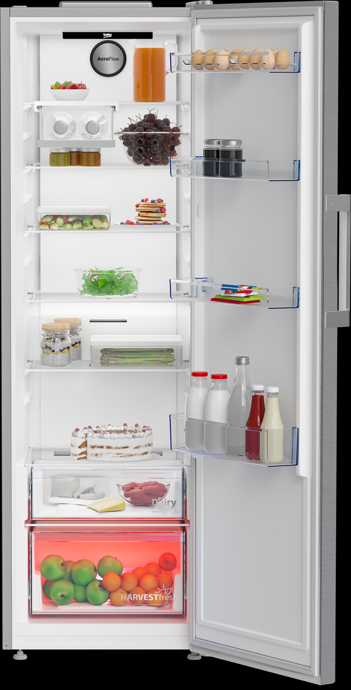 FRIGORIFICO 1P BEKO B3RMLNE444HXB 186,5X59,7 NF E INOX