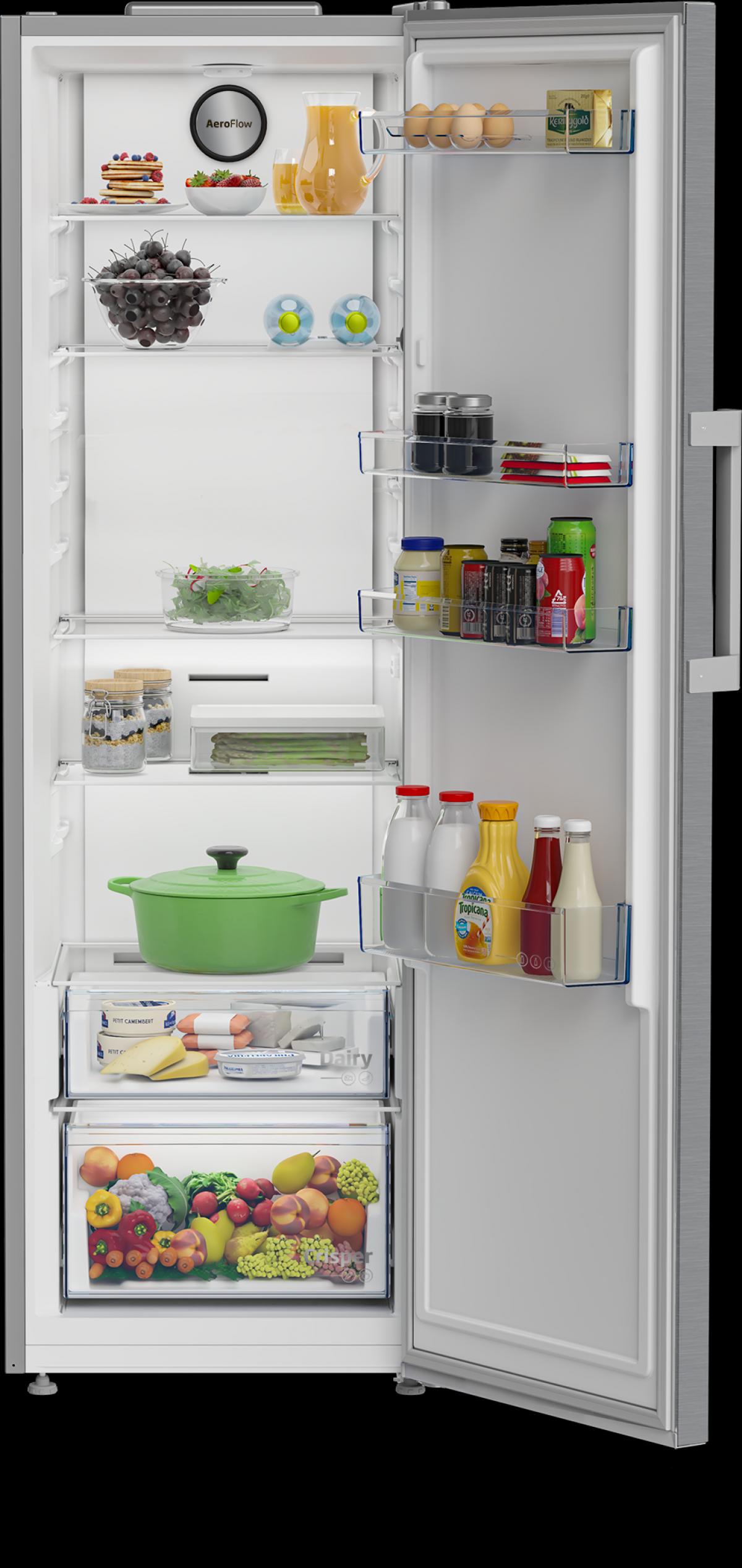 FRIGO 1P BEKO B1RMLNE444XB 186,5X59,7 NF E INOX