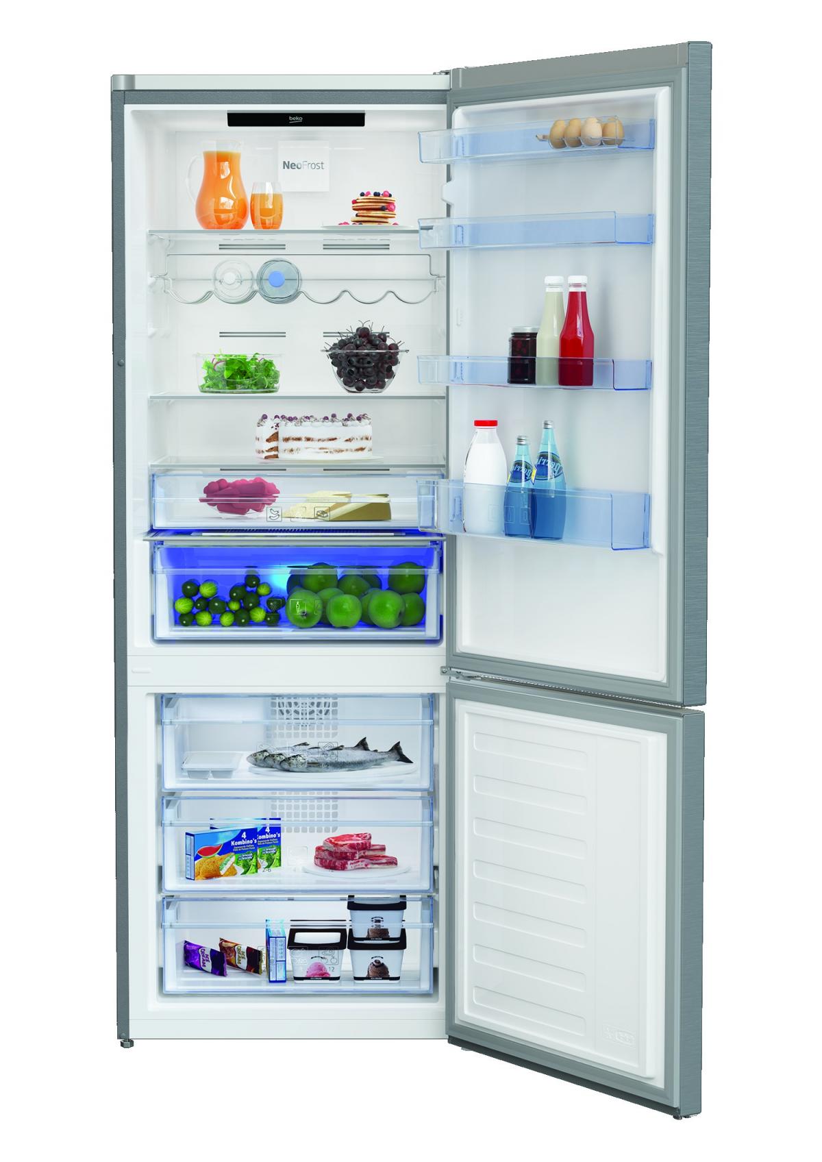 COMBI BEKO RCNE560E40ZXBN 192X70 NEO FROST A++ INOX DISP.501L