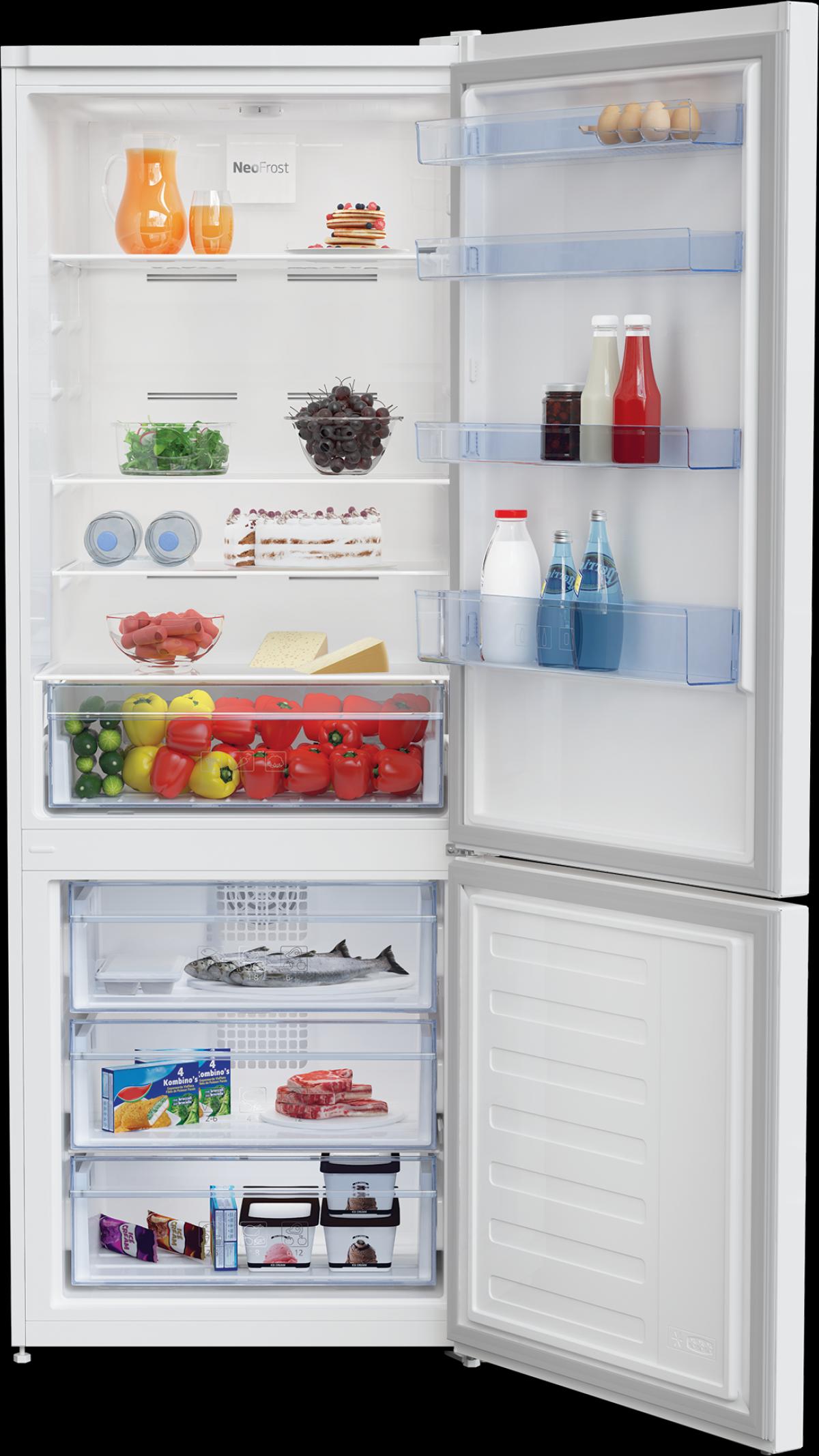 COMBI BEKO RCNE560K40WN 192X70 NEO FROST A++ BCO.DISP.501L