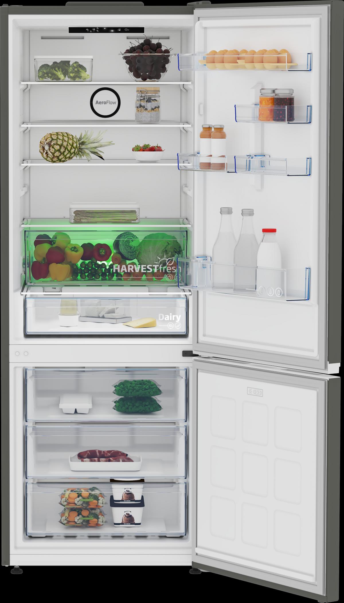 COMBI BEKO B3RCNE564HG 192X70 NF E WIFI 490L GRIS MANHATTAN