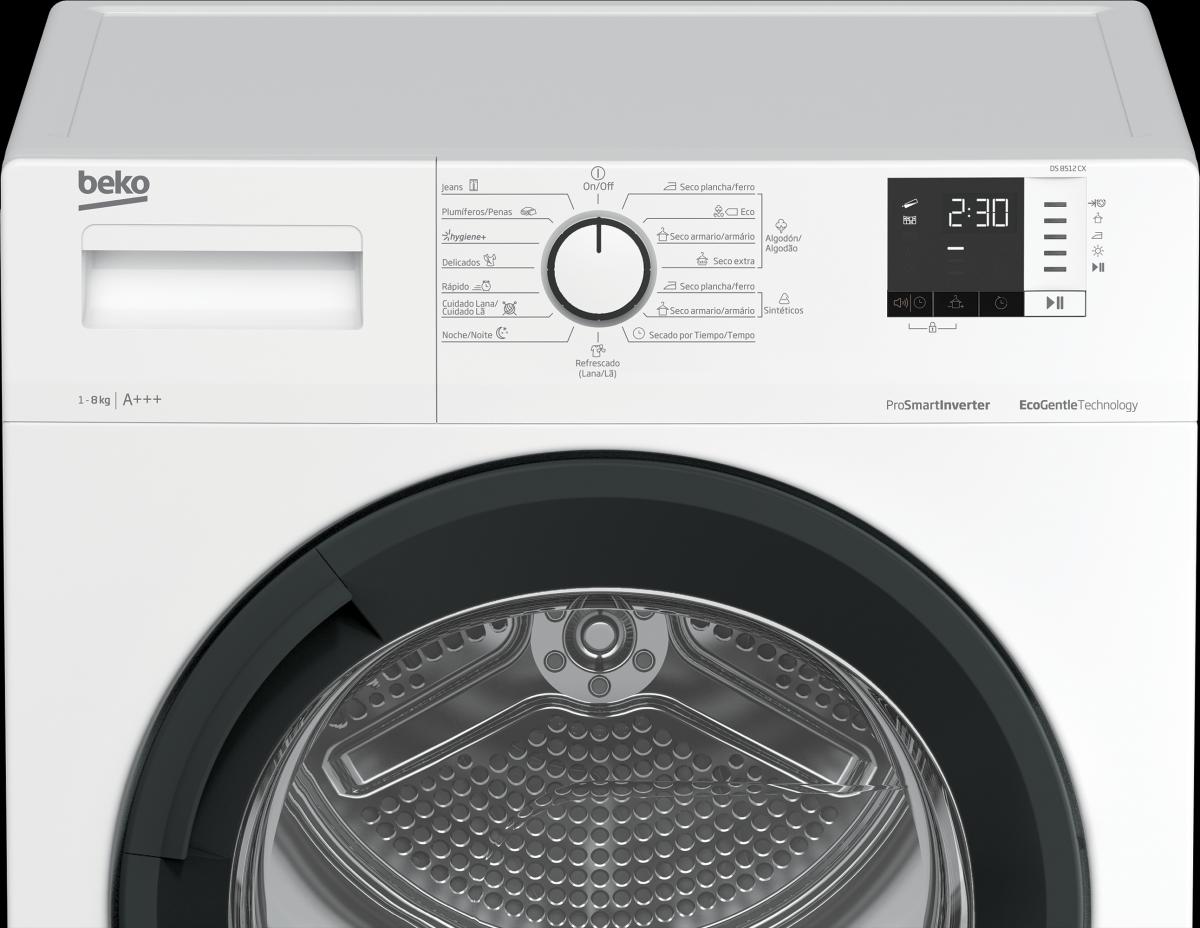 SECADORA BOMBA CALOR BEKO DS8512CX 8KG A+++ VAPOR INVERTER