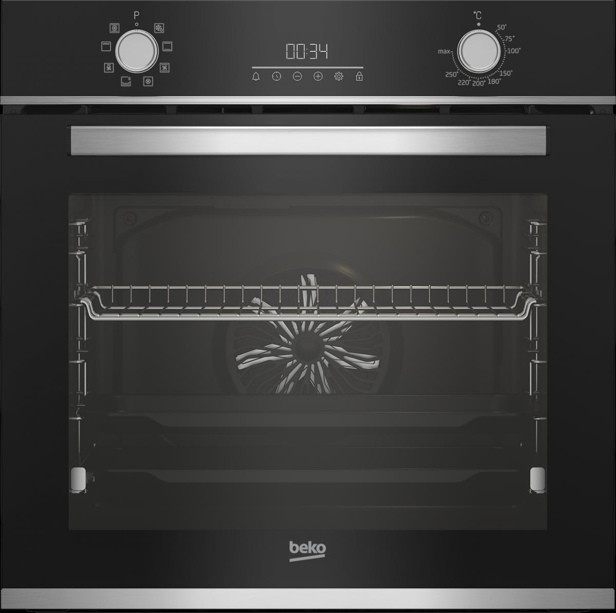 HORNO BEKO BBIM13300XD MULTIF.8 A 72L GUIA TELESC. HIDROLISIS NEGRO